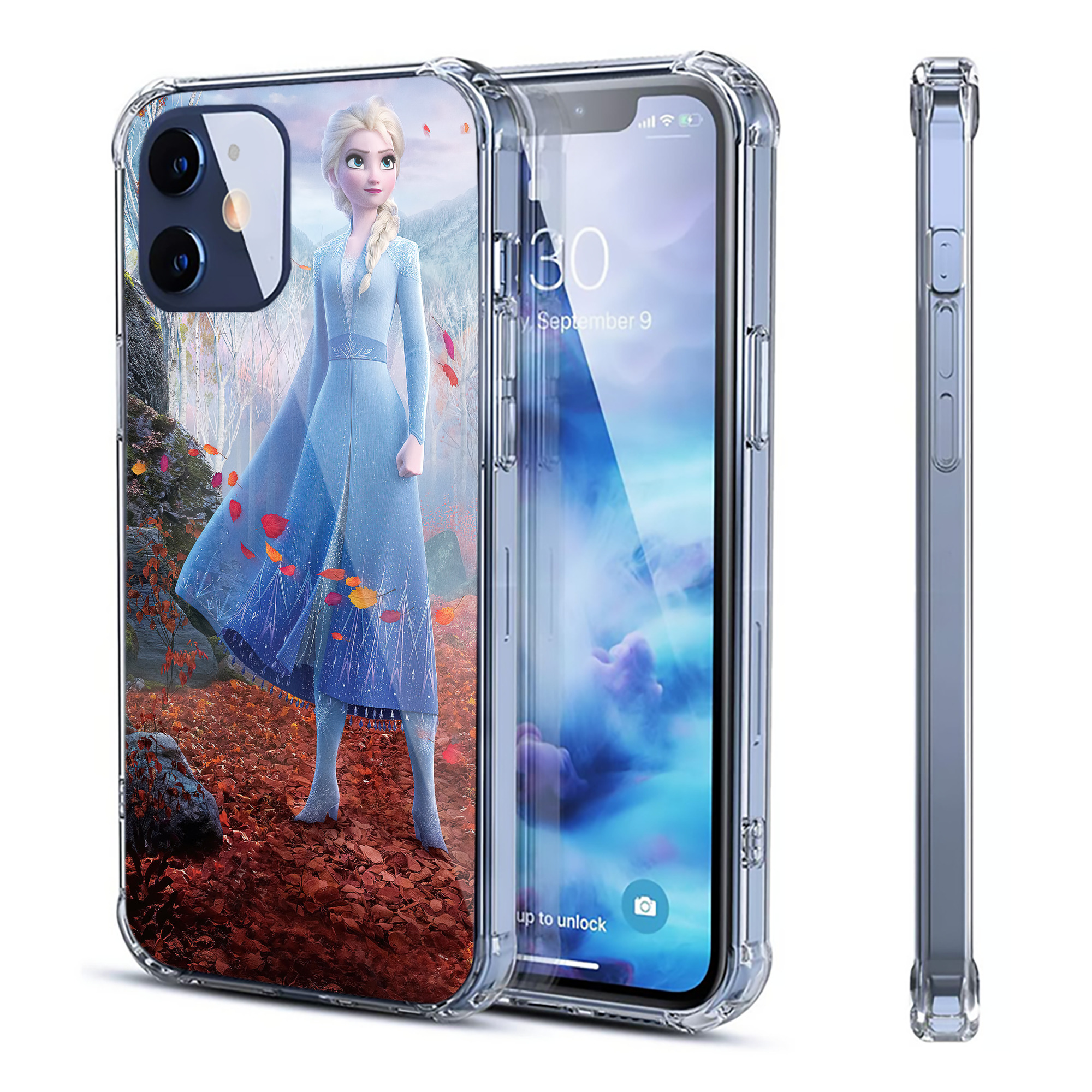 （画像用） アナと雪の女王 アンナ エルサ Frozen Anna Elsa 【iPhone 12シリーズ対応】透明スマホケース（クリアソフトケース）
